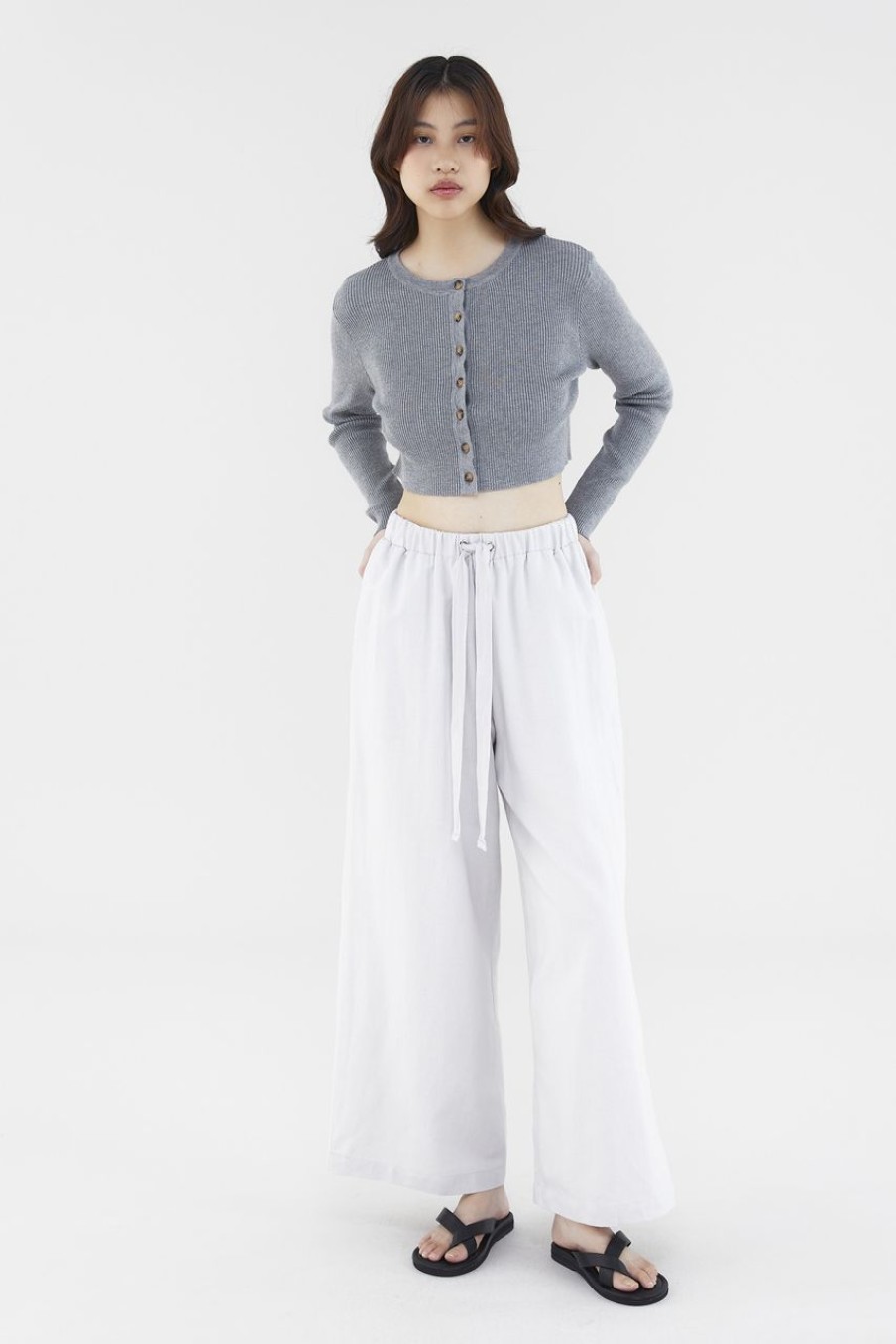 Women The Editor's Market Pants | Sirena Drawstring Pants Smoke