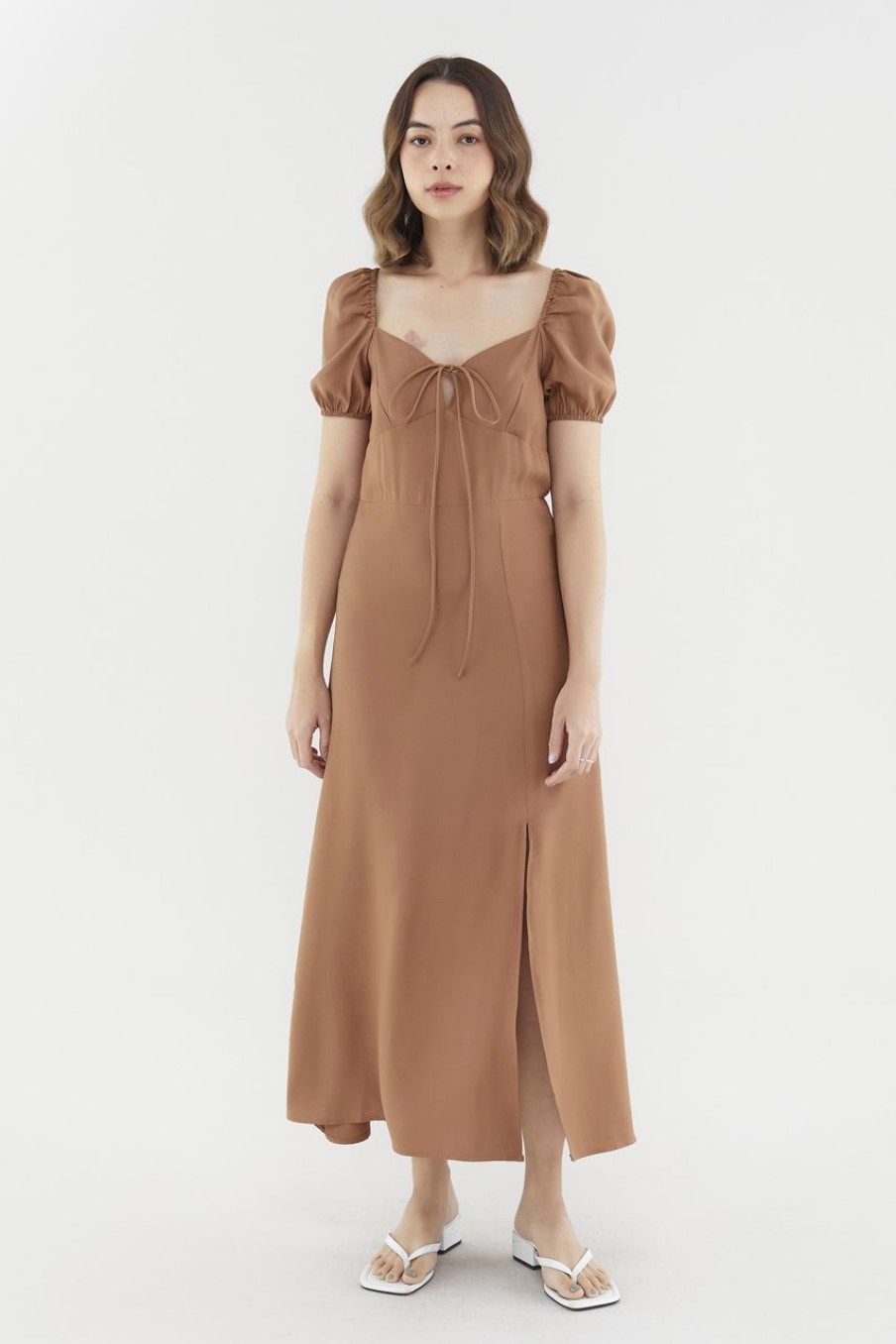 Women The Editor's Market Dresses | Jacintha Tie-Front Dress Rust