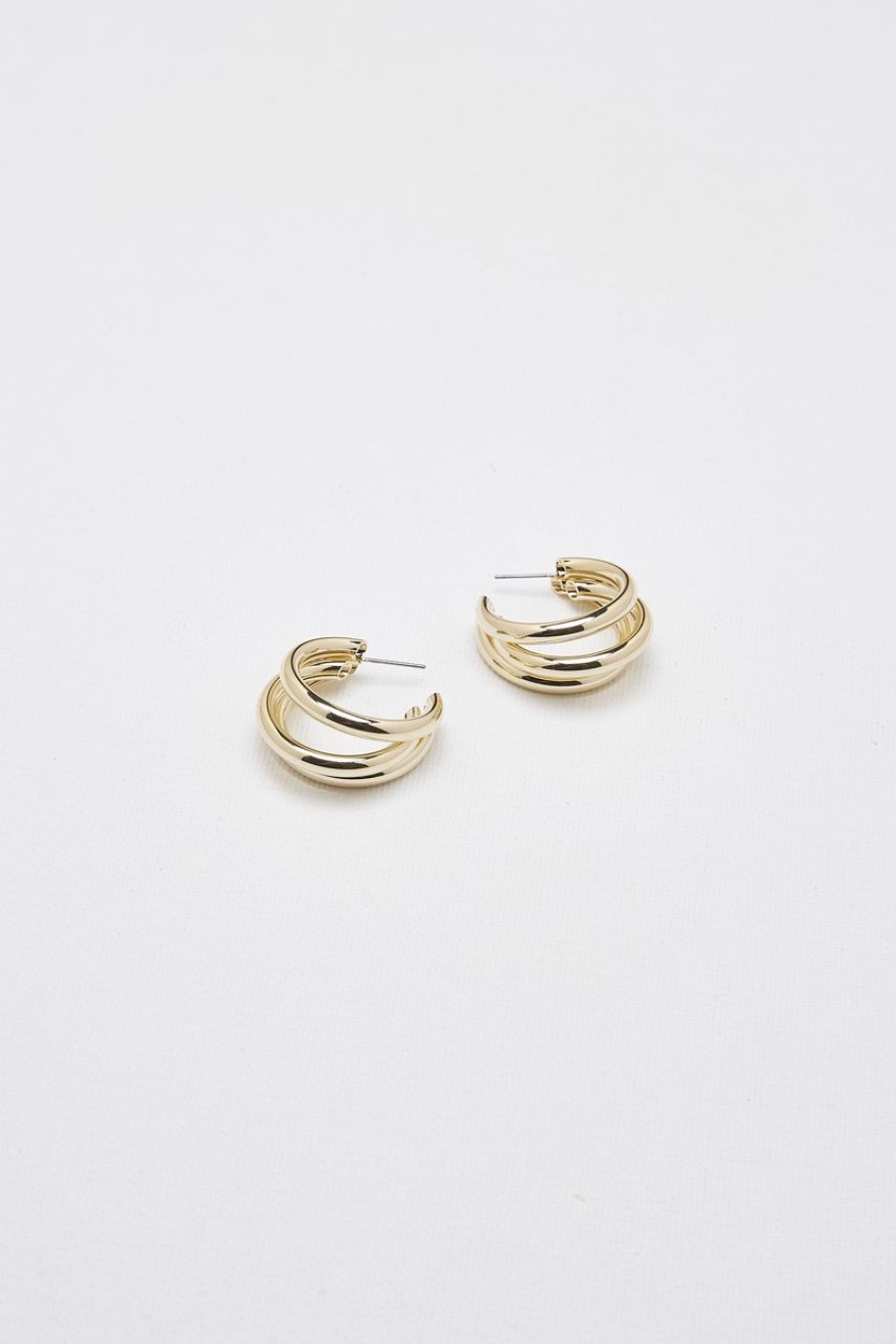 Women Afterall Earrings | Maren Hoop Earrings Gold