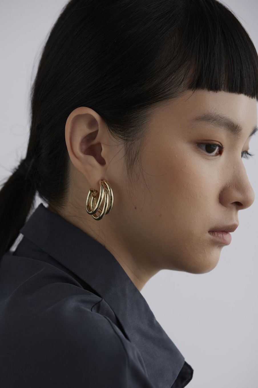 Women Afterall Earrings | Maren Hoop Earrings Gold