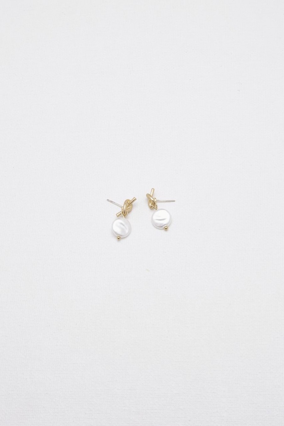 Women Afterall Earrings | Carleen Knot Earrings Matte Gold