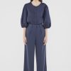 Women Palette Pants | Elicia Wide-Leg Pants Ash Blue