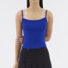 Women The Editor's Market Tops | Marloe Rib Crop Top Ultramarine