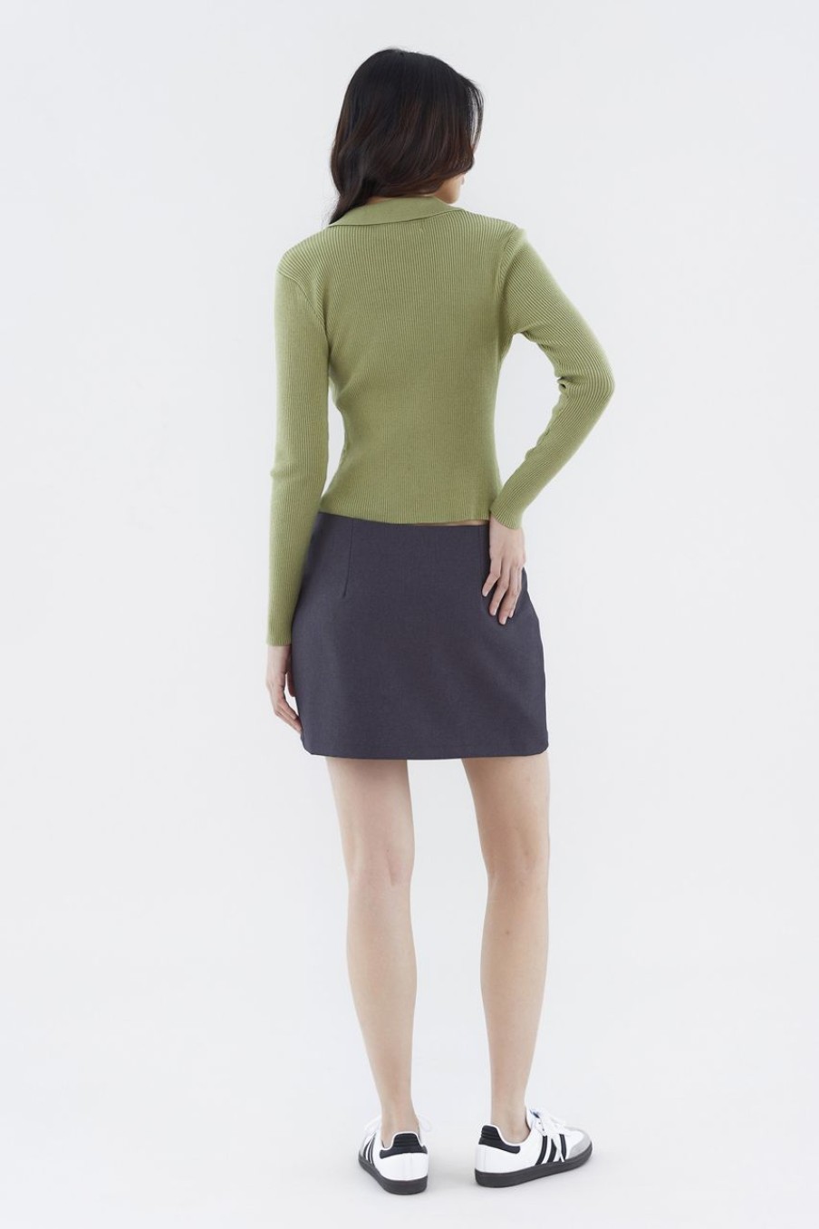 Women The Editor's Market Tops | Venanda Two-Way Zip Knit Top Pickle