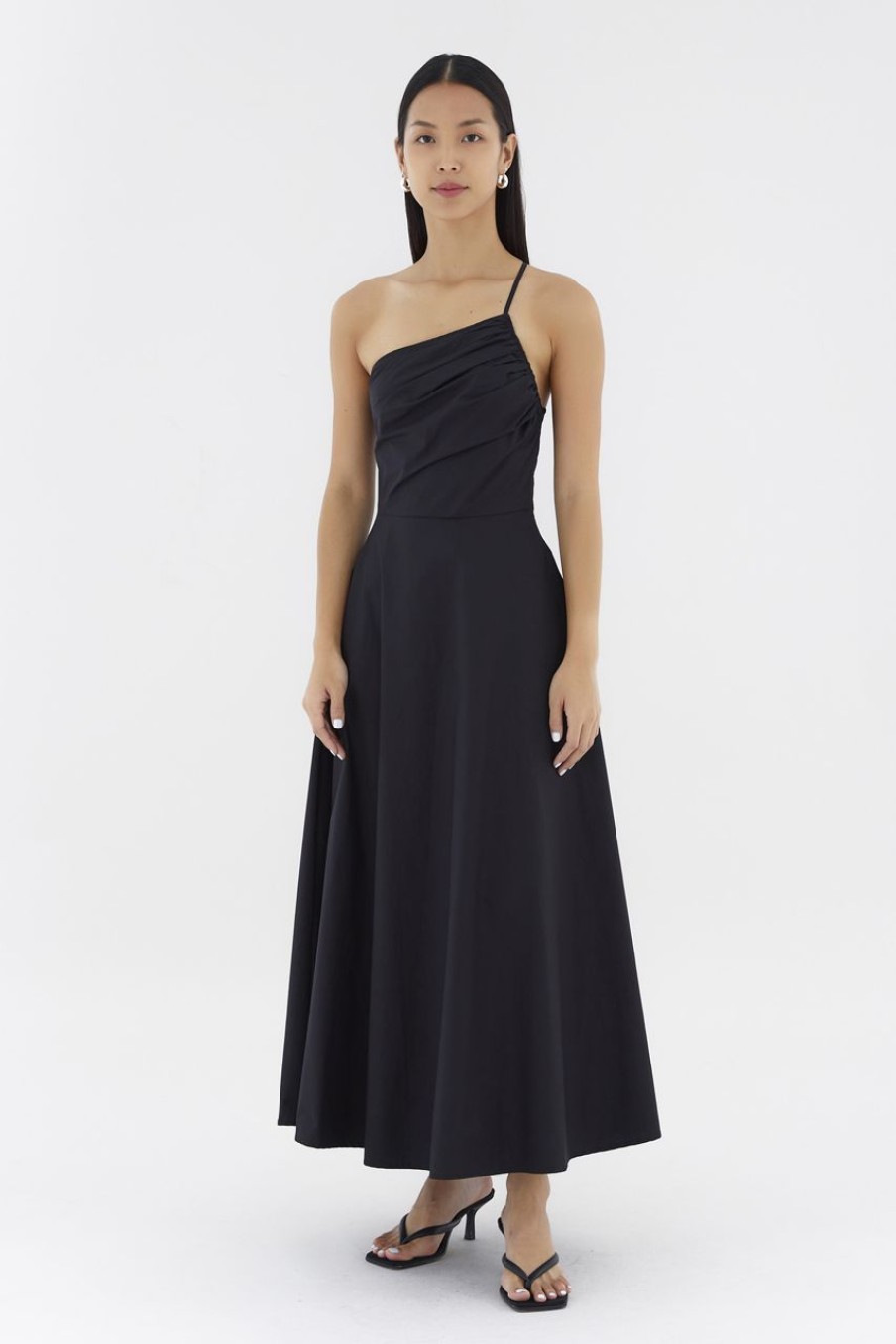 Women The Editor's Market Dresses | Brynleigh One-Shoulder Dress Black