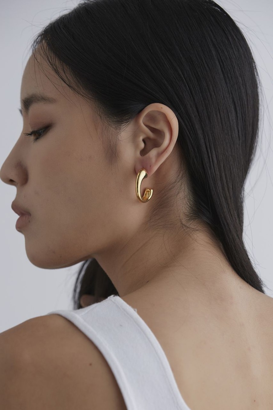 Women Afterall Earrings | Sylvie Hoop Earrings Gold