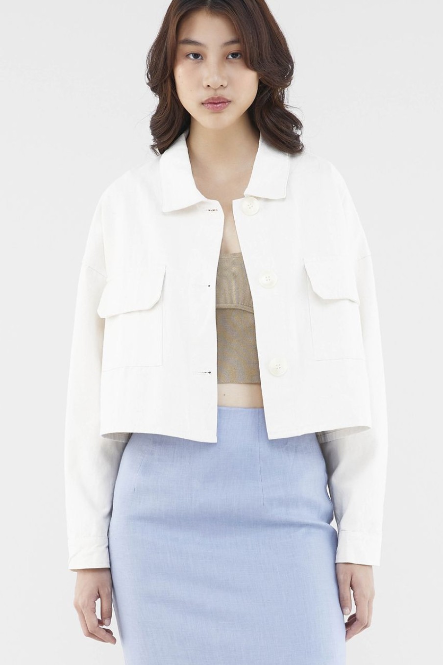 Women The Editor's Market Outerwear | Louise Boxy Jacket Sand