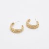 Women Afterall Earrings | Topaz Hoop Earrings Gold