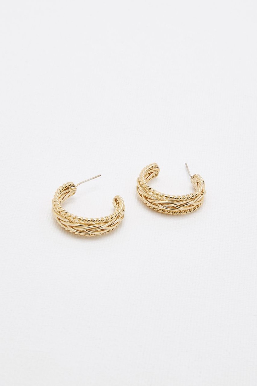 Women Afterall Earrings | Topaz Hoop Earrings Gold