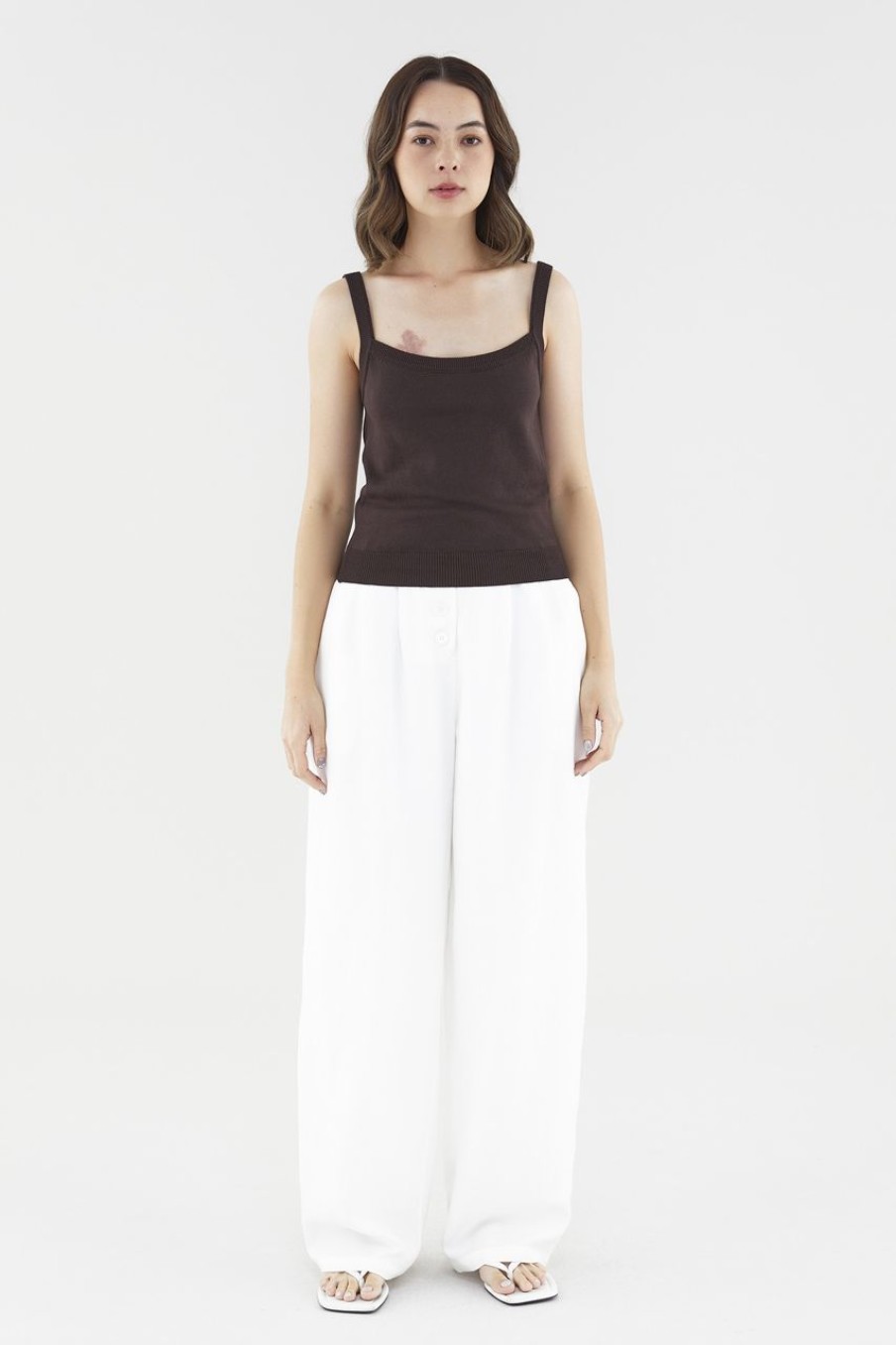 Women The Editor's Market Pants | Chantelle Buttoned Pants White