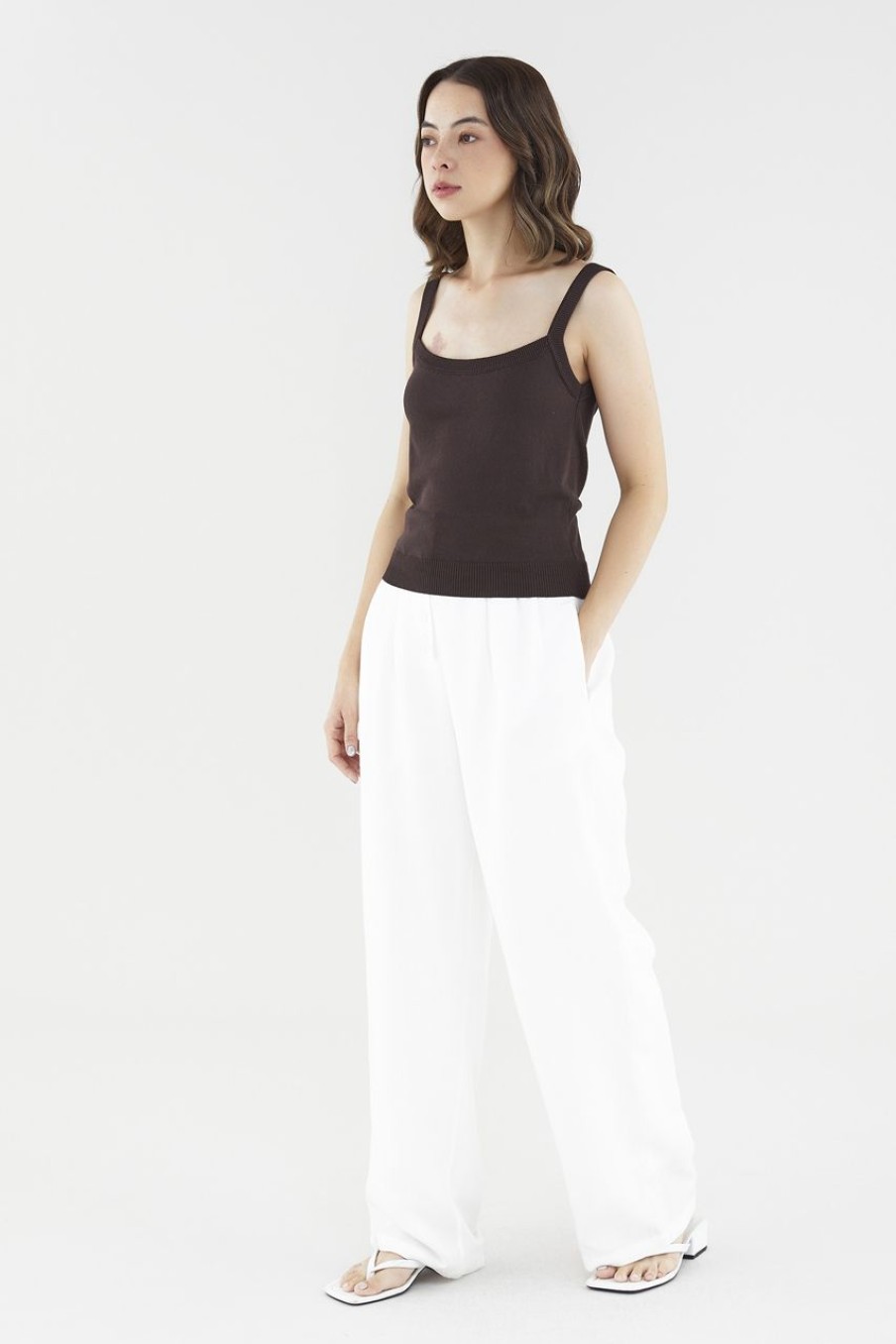 Women The Editor's Market Pants | Chantelle Buttoned Pants White