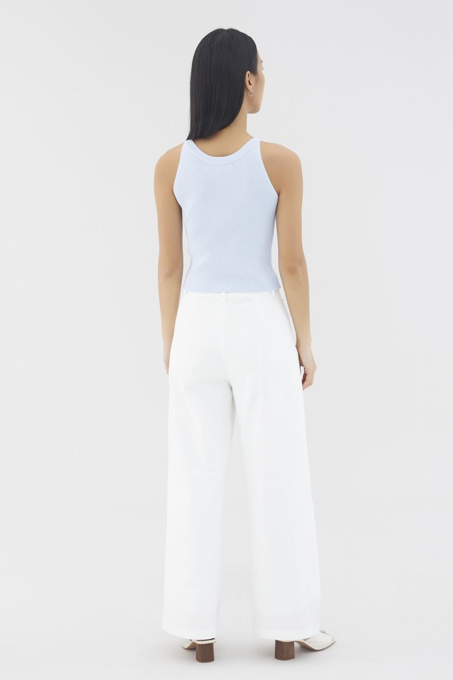 Women The Editor's Market Tops | Carmen Halter Tank Baby Blue