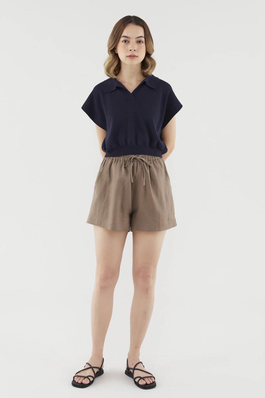 Women The Editor's Market Shorts | Bonita Linen Relaxed Shorts Cocoa