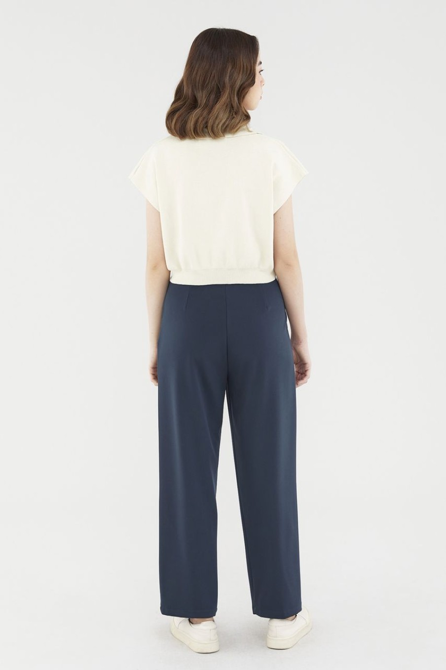 Women The Editor's Market Tops | Emely Collared Knit Top Oat