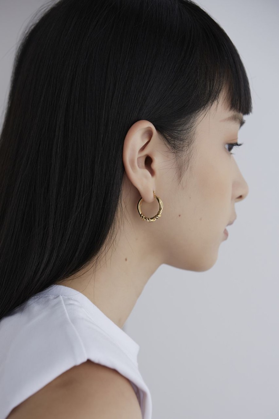 Women Afterall Earrings | Helena Hoop Earrings Gold