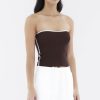 Women The Editor's Market Tops | Giovin Contrast Bandeau Espresso