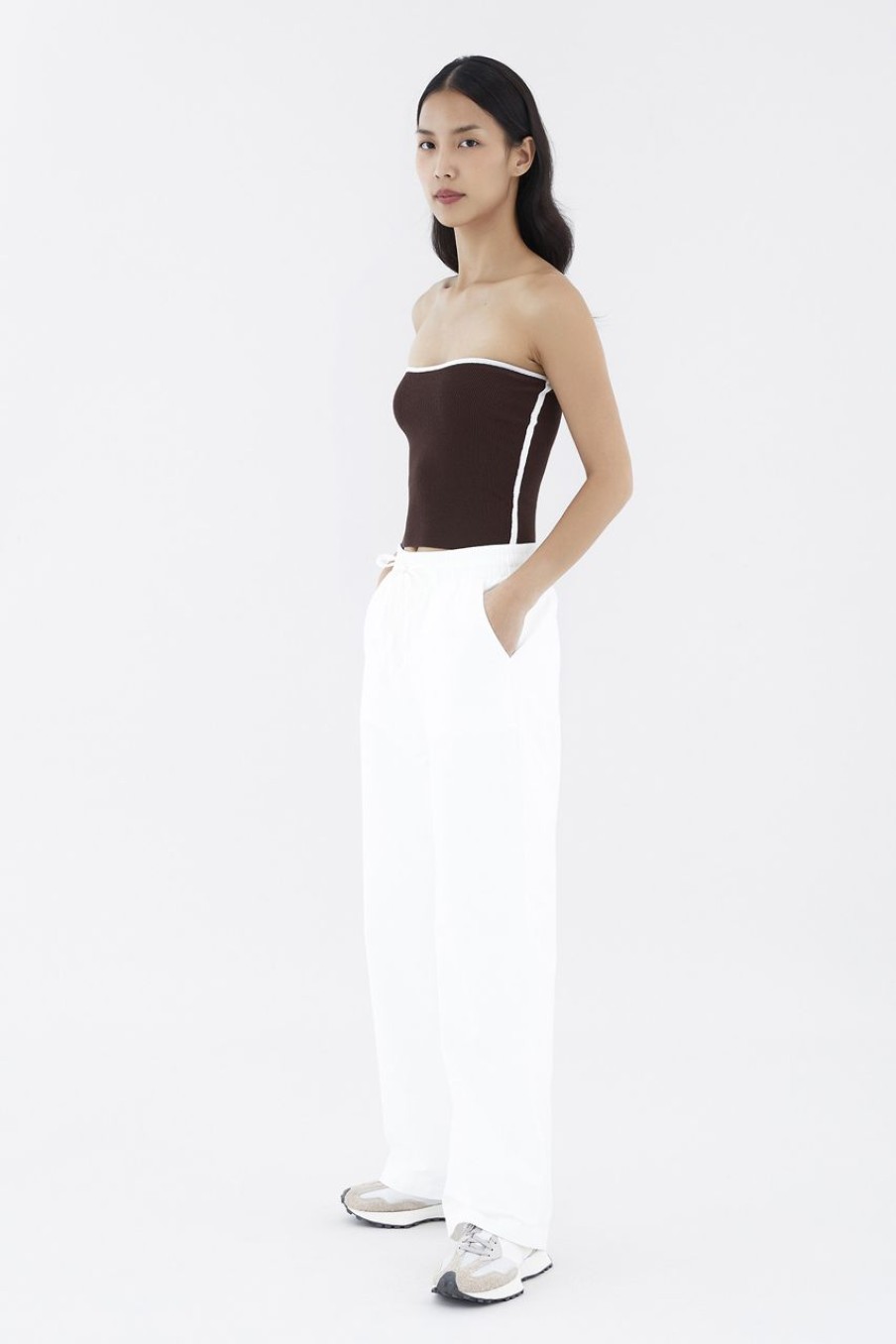 Women The Editor's Market Tops | Giovin Contrast Bandeau Espresso