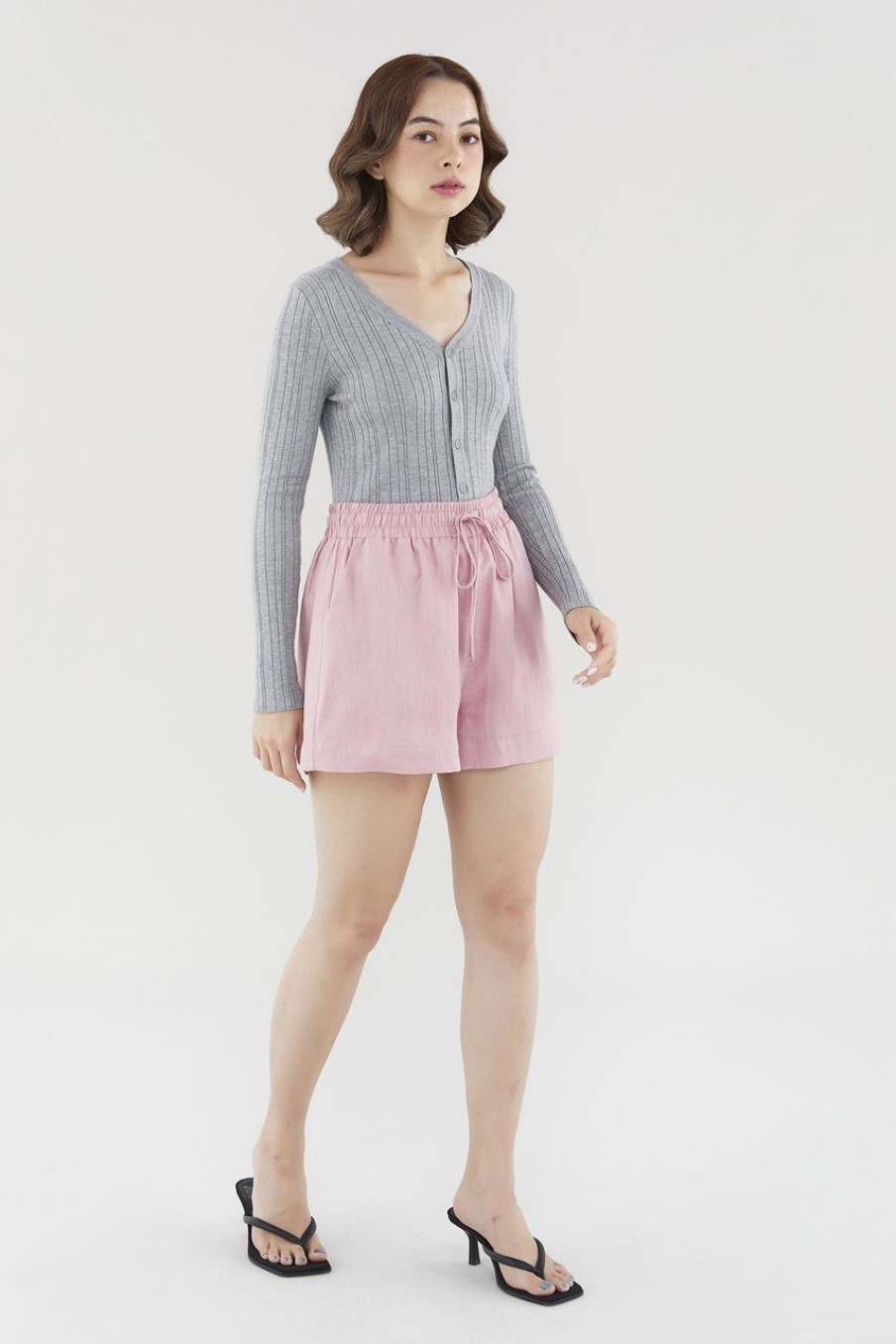 Women Palette Tops | Drena Crop Cardigan Heather Grey