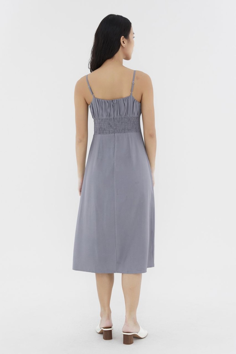 Women The Editor's Market Dresses | Charlie Ruched Dress Graphite