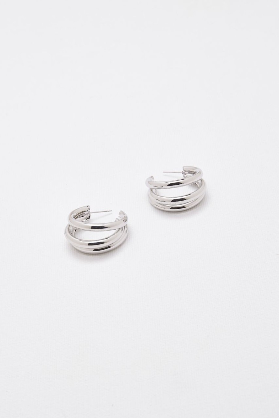 Women Afterall Earrings | Kyllie Hoop Earrings Silver