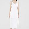 Women The Editor's Market Dresses | Raylina Linen Column Dress White