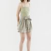 Women The Editor's Market Shorts | Thyra Linen Belted Shorts Taupe