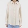 Women The Editor's Market Tops | Denery Oversized Shirt Latte