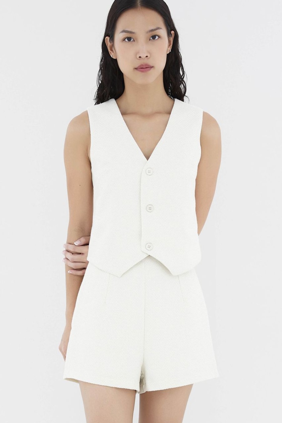 Women The Editor's Market Tops | Mervelyn Waistcoat Mascarpone