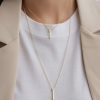 Women Afterall Necklaces | Jacee Drape Necklace Gold/Matte Gold