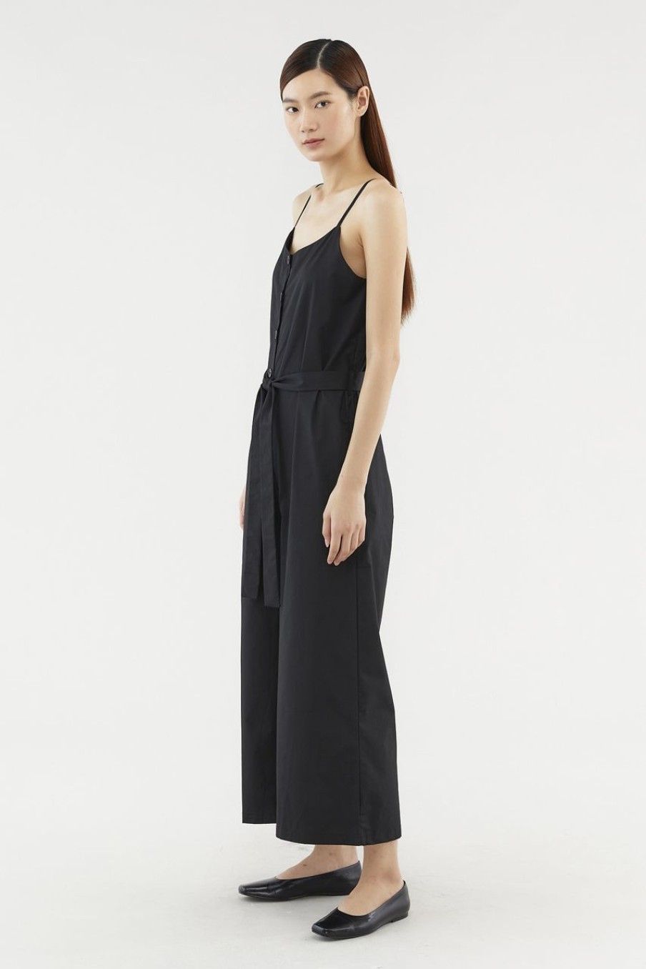 Women The Editor's Market Jumpsuits | Pamina Button Jumpsuit Black