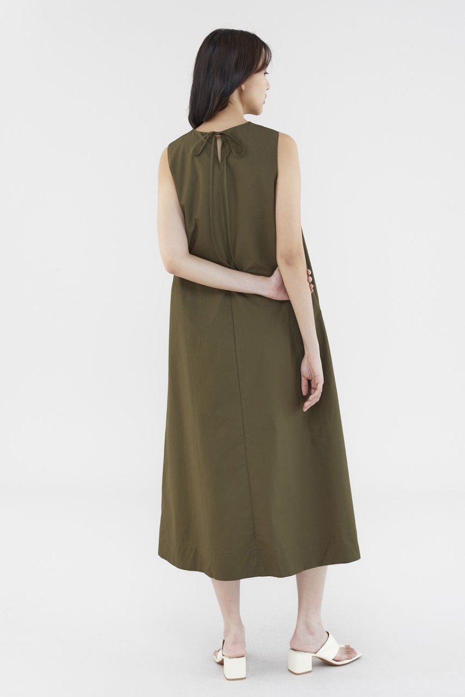 Women The Editor's Market Dresses | Sylvie Shift Dress Dark Olive