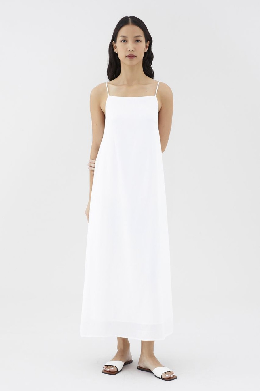 Women The Editor's Market Dresses | Zanessa Column Dress White