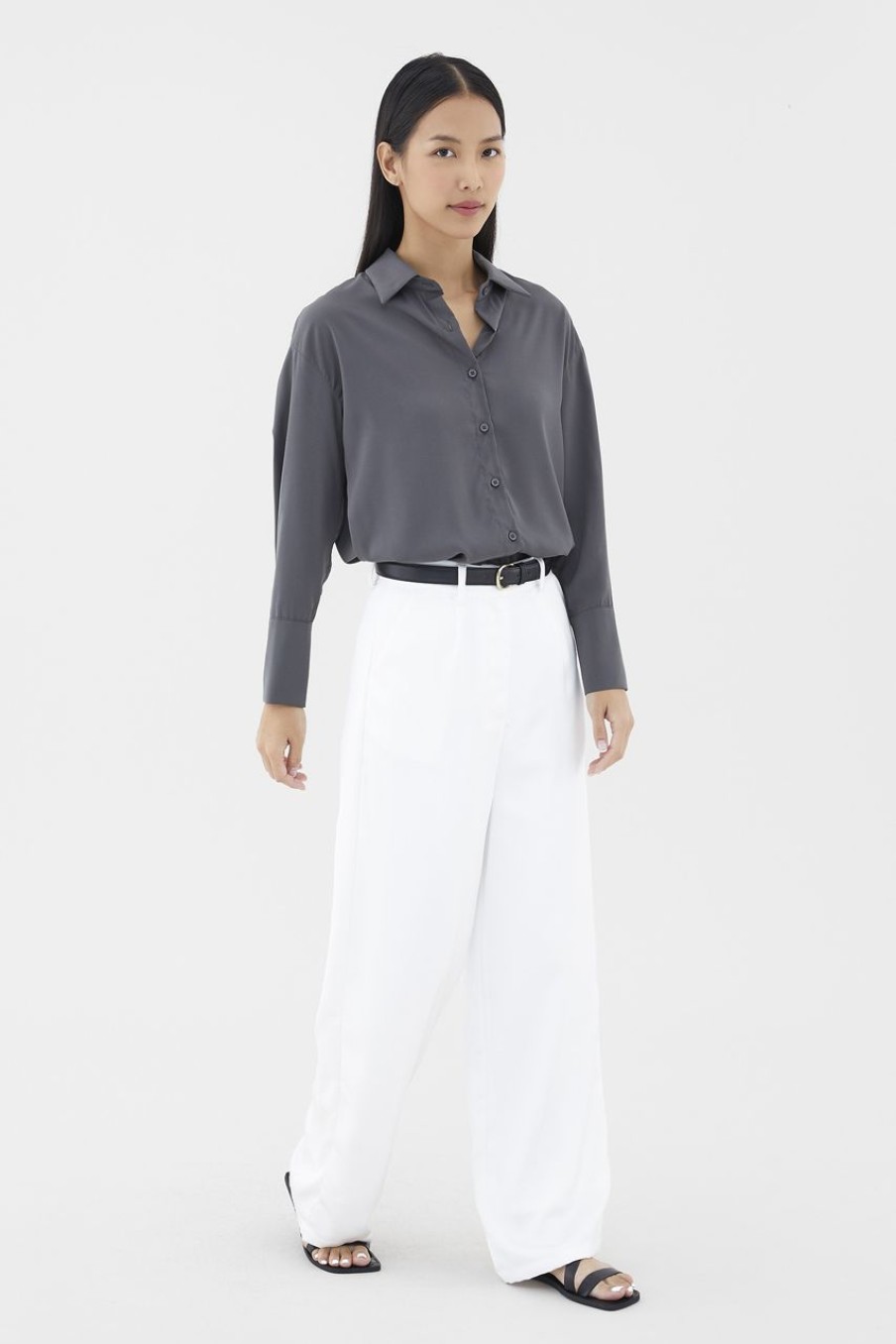 Women The Editor's Market Pants | Blair Wide-Leg Pants White