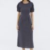 Women The Editor's Market Dresses | Nately Linen Strap-Tie Dress Liquorice