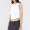 Women The Editor's Market Tops | Kezia Side-Slit Tank Optic White