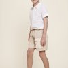 Kids Evryday Studios | Contrast Cargo Shorts Almond