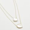 Women Afterall Necklaces | Nydia Layer Necklace Gold/White