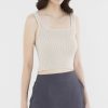 Women The Editor's Market Tops | Skylene Square Neck Tank Latte