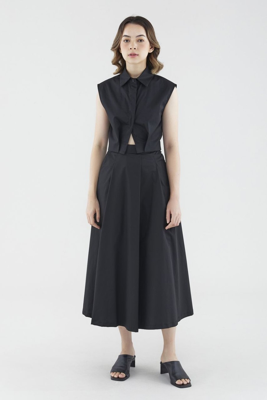 Women The Editor's Market Skirts | Nebula Pleated Skirt Black