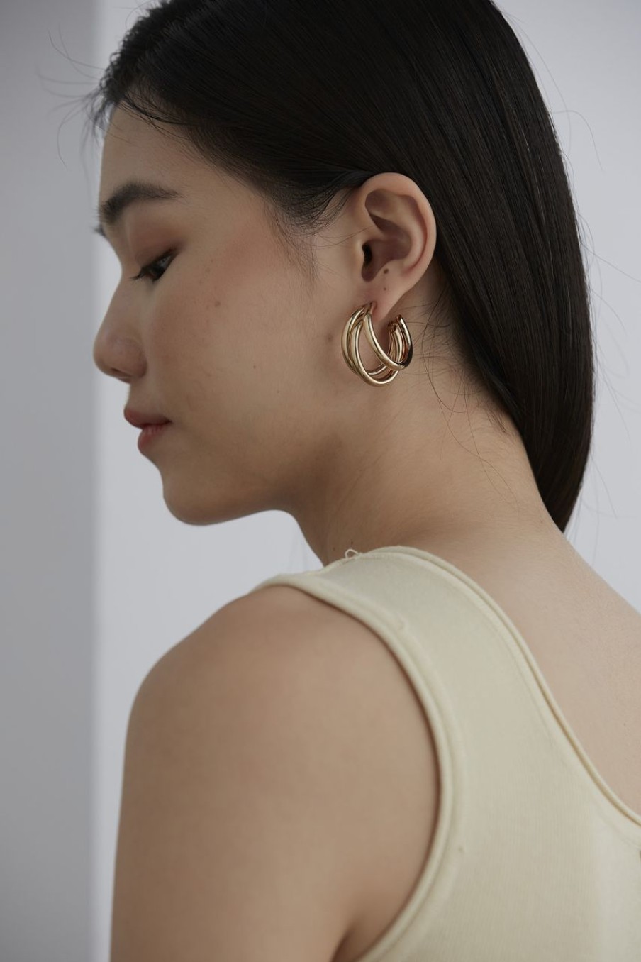 Women Afterall Earrings | Aedlin Hoop Earrings Gold