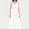 Women The Editor's Market Dresses | Zulema Broderie Maxi Dress White