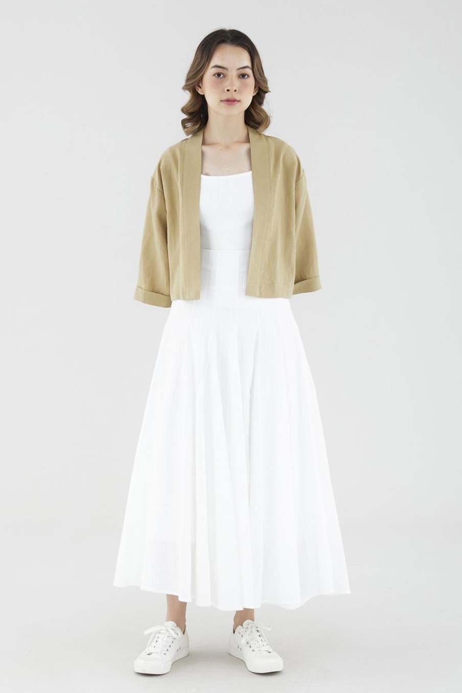 Women The Editor's Market Skirts | Larrisa Fluted Skirt White