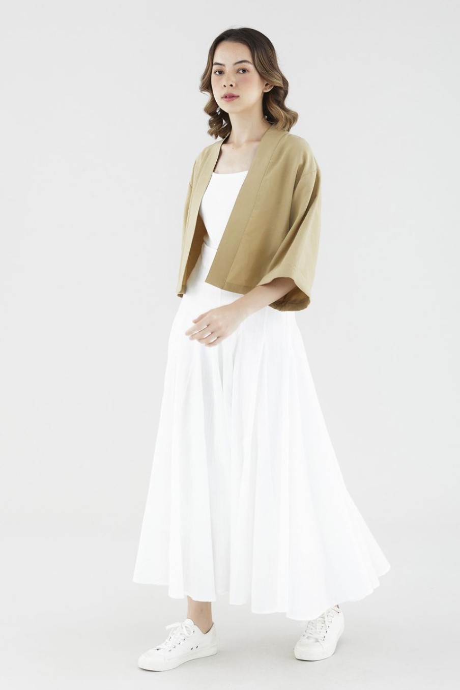 Women The Editor's Market Skirts | Larrisa Fluted Skirt White