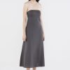 Women The Editor's Market Dresses | Alexis Linen Empire Tube Dress Liquorice