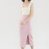 Women The Editor's Market Skirts | Elisia Linen Slip Skirt Carnation