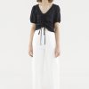 Women Palette Pants | Carter Front-Fold Pants White