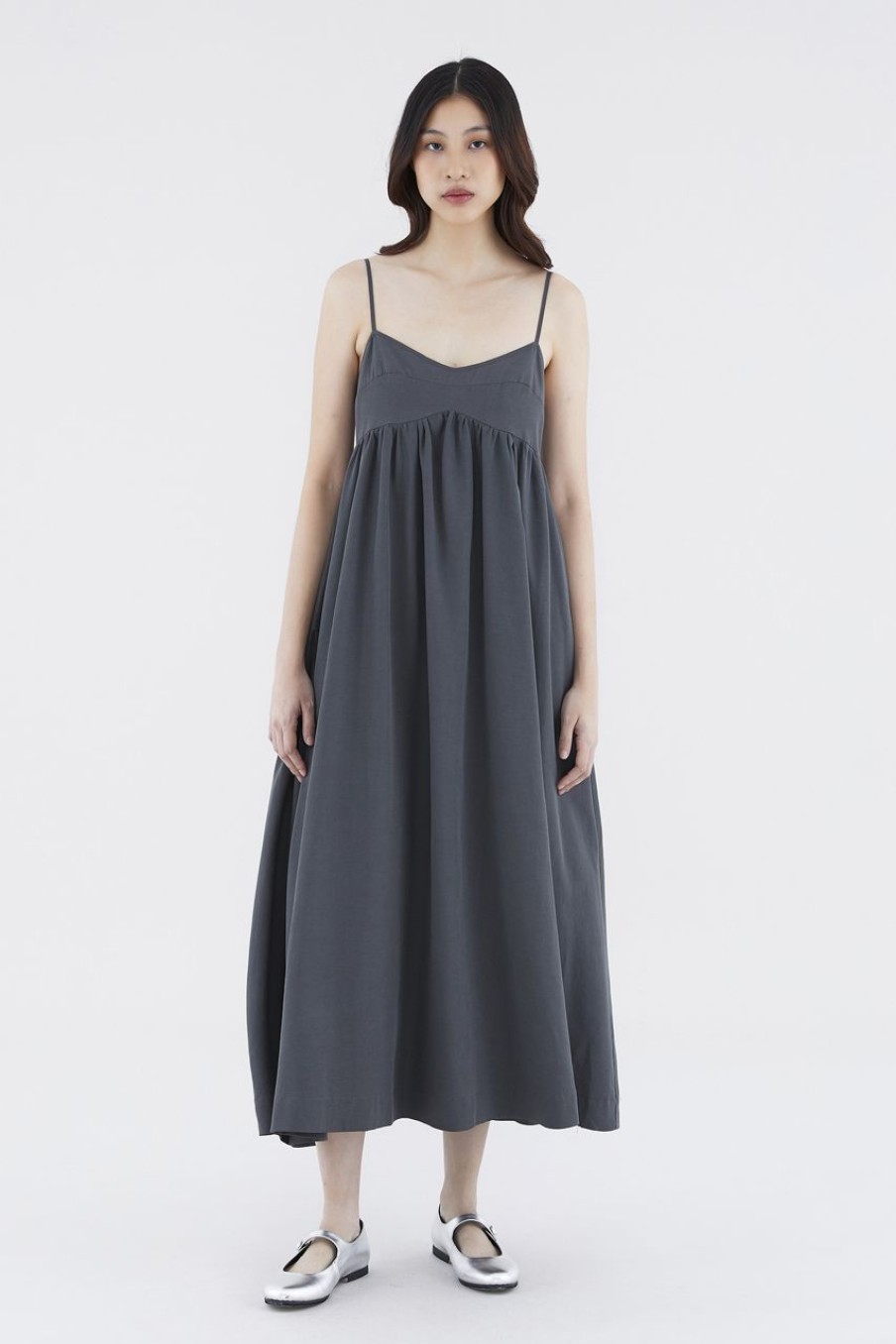 Women The Editor's Market Dresses | Balga Empire Maxi Dress Charcoal