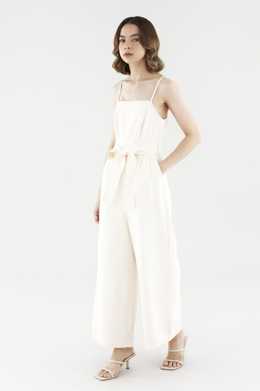 Women The Editor's Market Jumpsuits | Kerrey Belted Jumpsuit Apricot