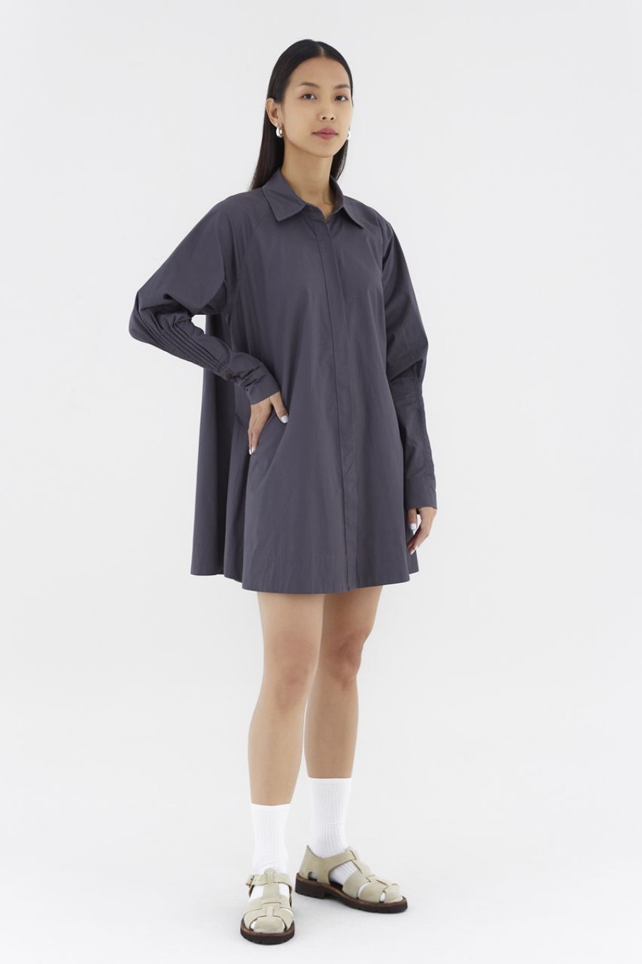 Women The Editor's Market Dresses | Luella Shirtdress Charcoal