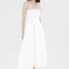 Women The Editor's Market Dresses | Rylene Linen Shirred Tube Dress White